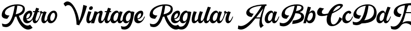 Retro Vintage Regular font