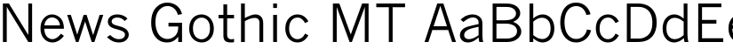 News Gothic MT font download