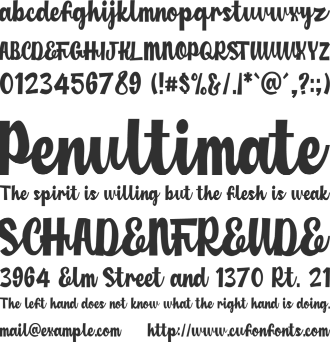 Tanaka font preview