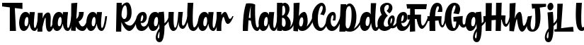 Tanaka Regular font