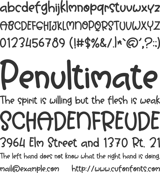 Rain August font preview