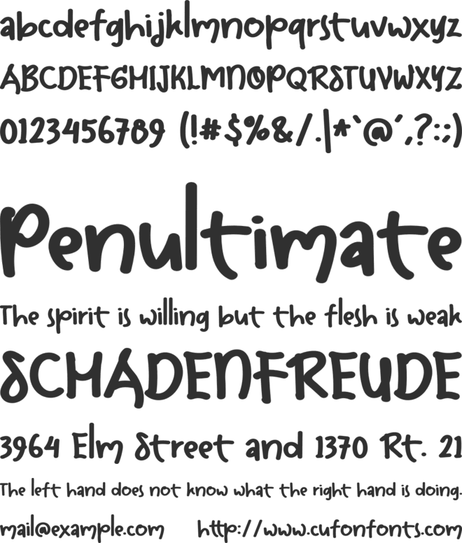 Jacky Child font preview