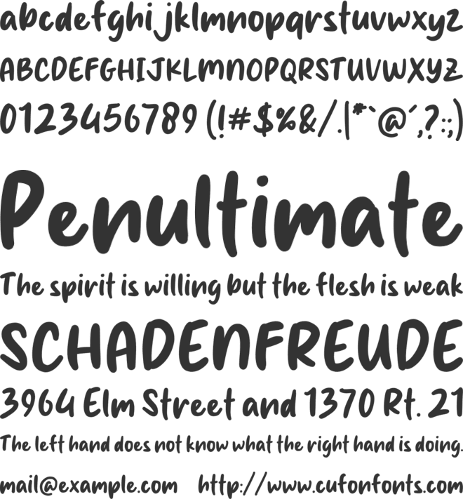 Sticky Sans font preview