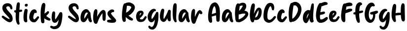 Sticky Sans Regular font