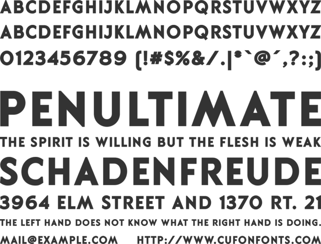 Hittedal Sans font preview