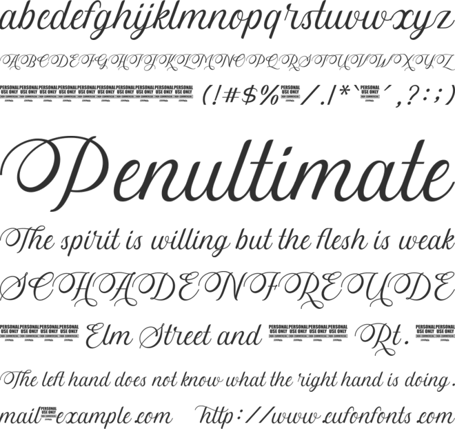 Adenville font preview
