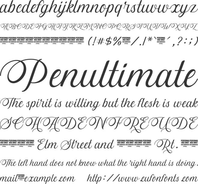 Adenville font preview