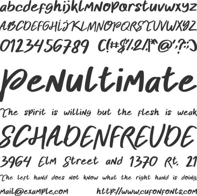 Aurora Sunshine font preview