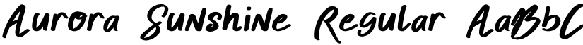 Aurora Sunshine Regular font