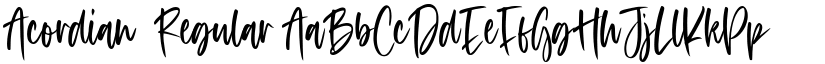 Acordian Regular font