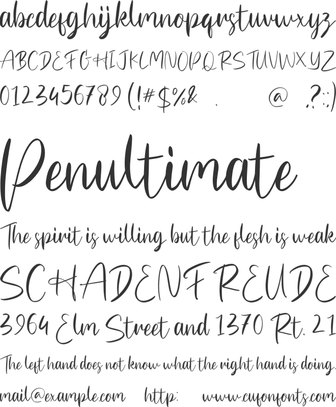 Best Move font preview