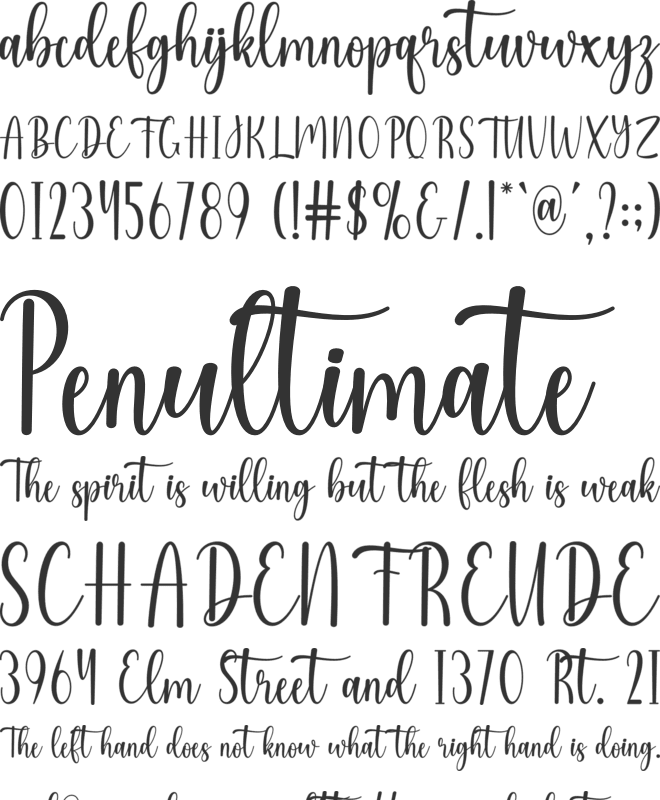 Asthia font preview