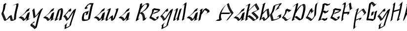 Wayang Jawa Regular font