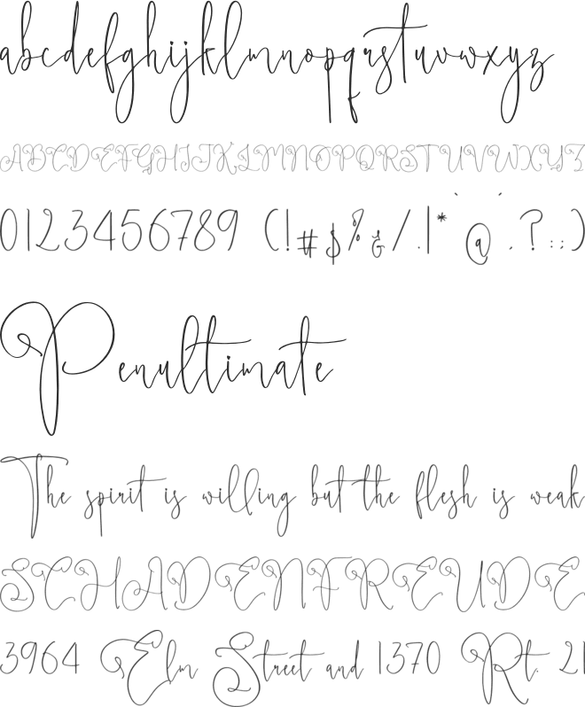 Broklyn Sparkly font preview