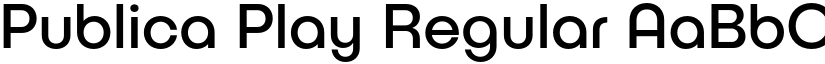 Publica Play Regular font
