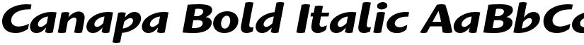 Canapa Bold Italic font