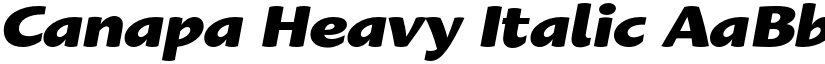 Canapa Heavy Italic font