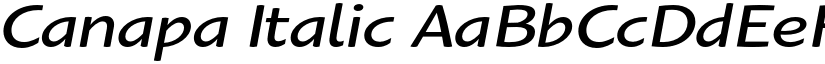 Canapa Italic font