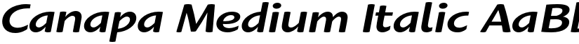 Canapa Medium Italic font