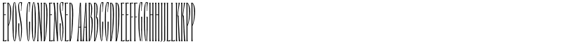 Epos Condensed font