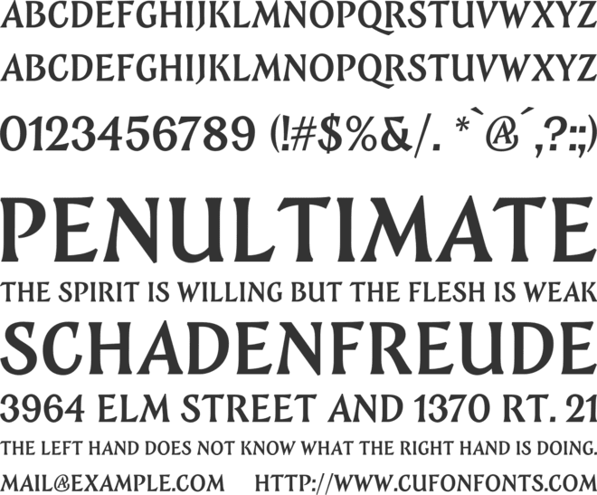 Epos font preview