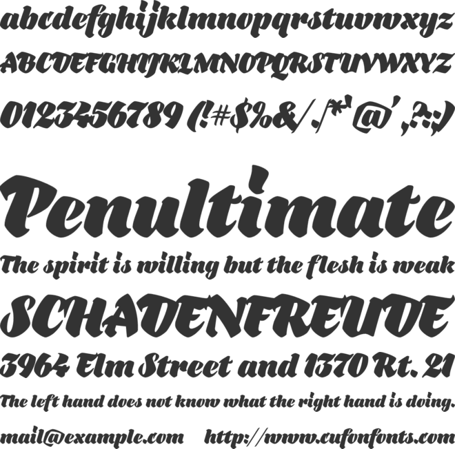 Bouquet font preview