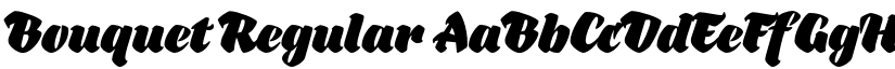 Bouquet Regular font