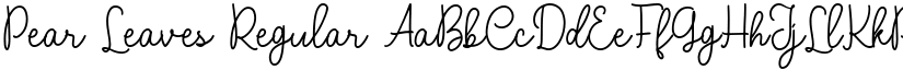 Pear Leaves Regular font