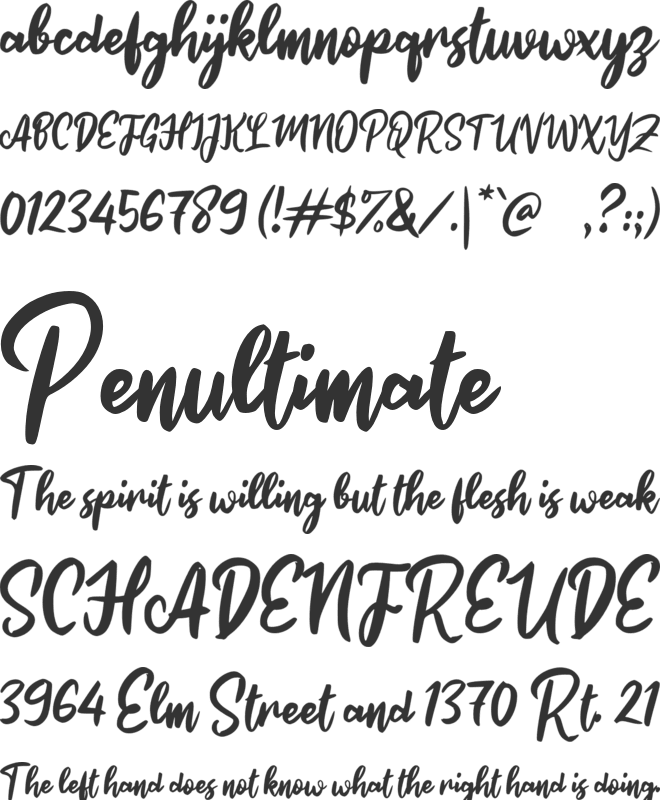 h Hilaria font preview