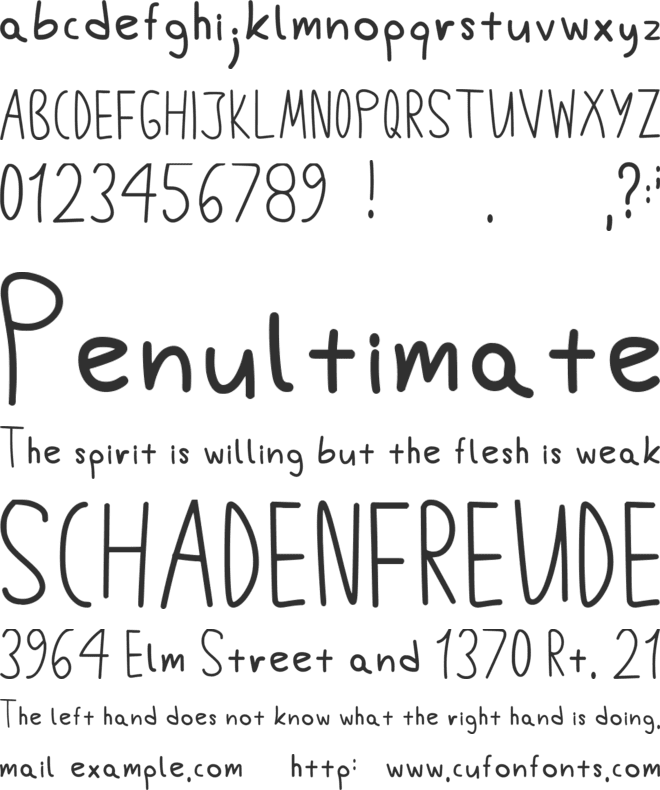 Eventful font preview