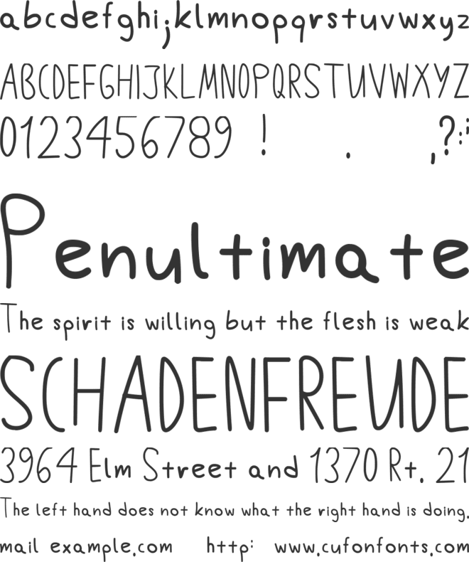 Eventful font preview
