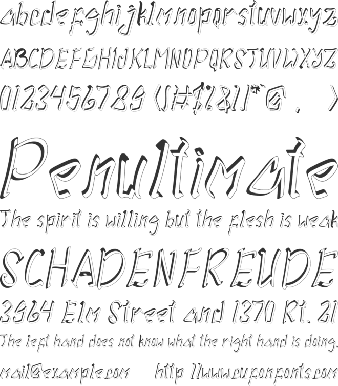 Black Mortal font preview
