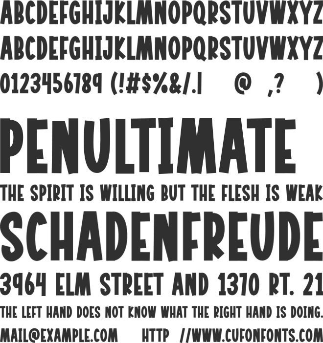 Hope City font preview