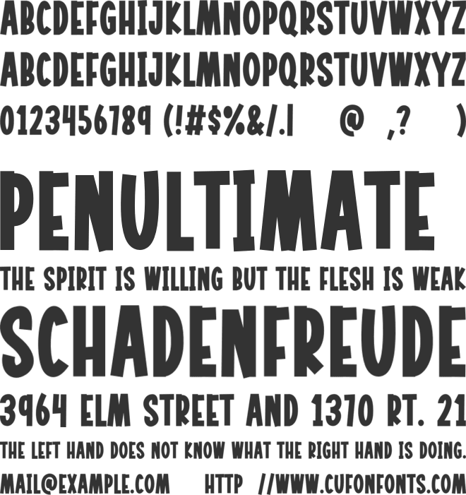 Hope City font preview