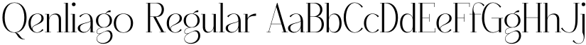 Qenliago Regular font