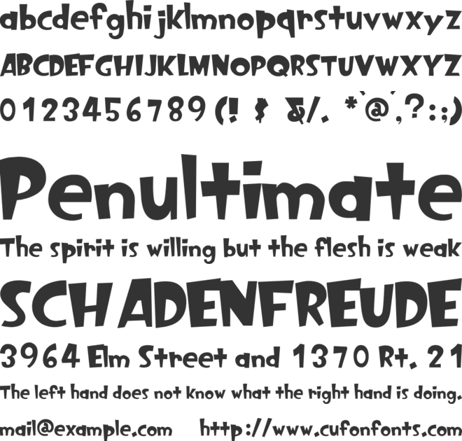 LocoRoco font preview