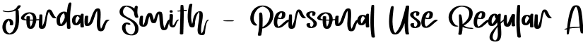 Jordan Smith - Personal Use Regular font