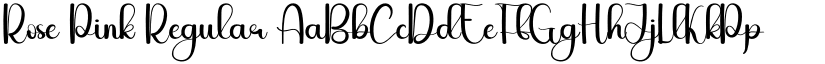 Rose Pink Regular font