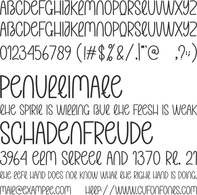 Shadow Displays font preview