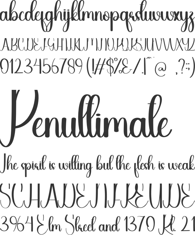 Smoking font preview
