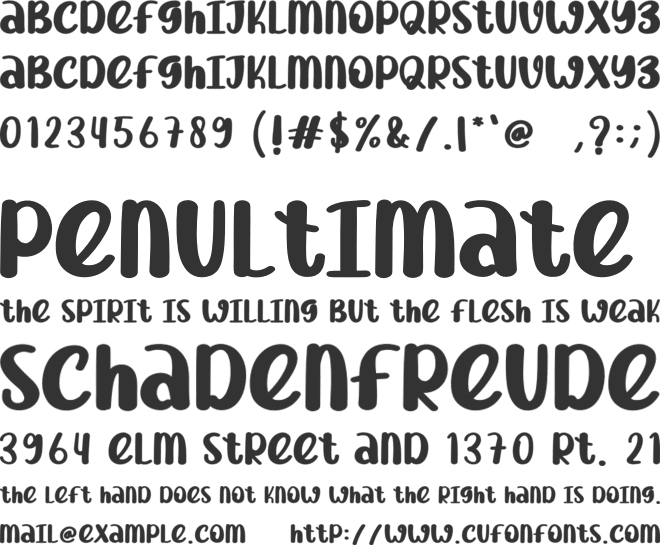 With Mom font preview