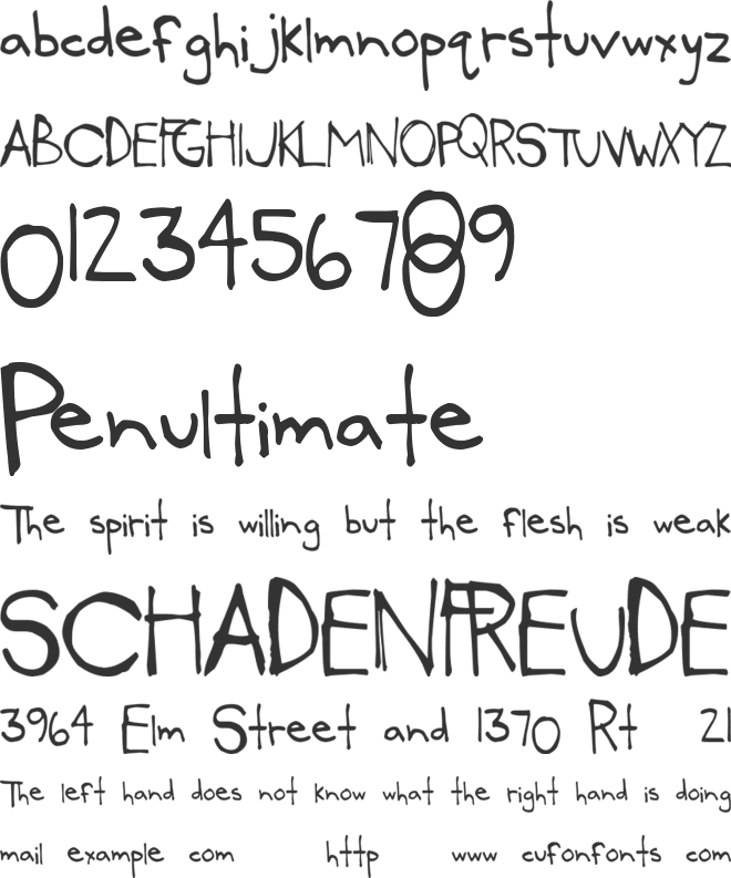 PeacefulViolence font preview