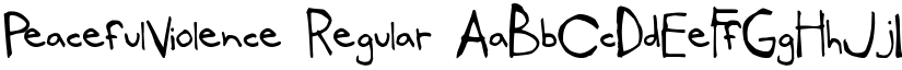 PeacefulViolence Regular font