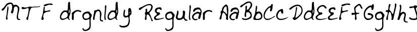 MTF drgnldy Regular font