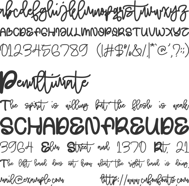 Emonilsa font preview