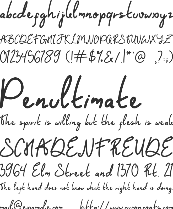 Bokahume font preview