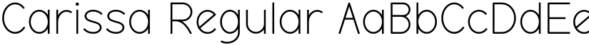 Carissa Regular font