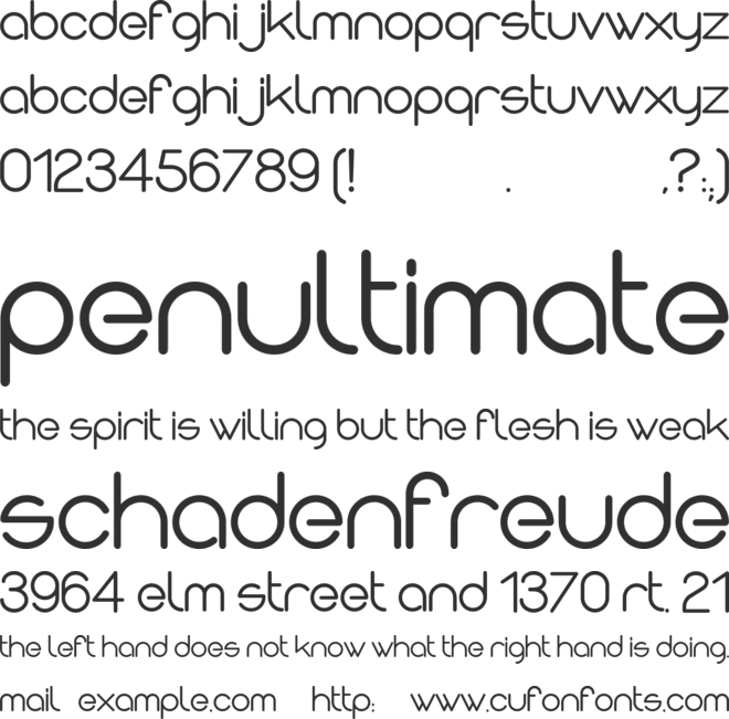 Sez Rounded font preview