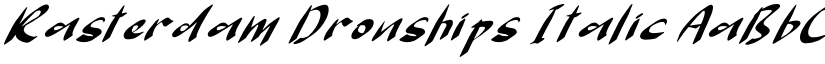 Rasterdam Dronships Italic font