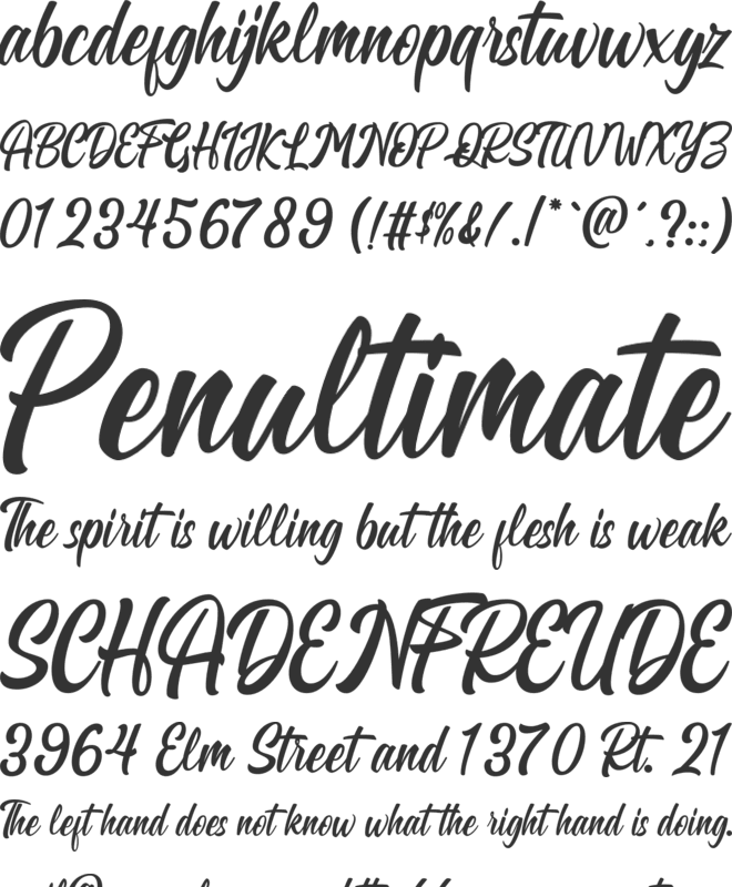 Blothia font preview